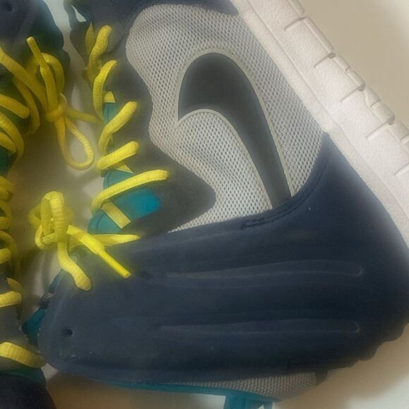 Nike Air Flight High Can’t Jump Blue Sneakers with Yellow Laces Men Size 12 USA - Picture 6 of 15